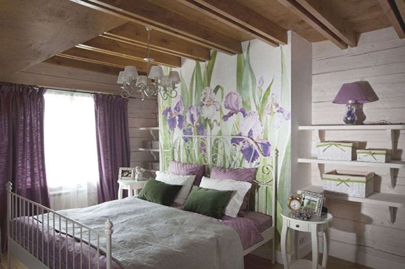 Спальня в стиле кантри - Дизайн интерьера фото
