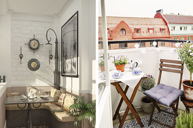 Совмещение балкона и кухни - Дизайн интерьера