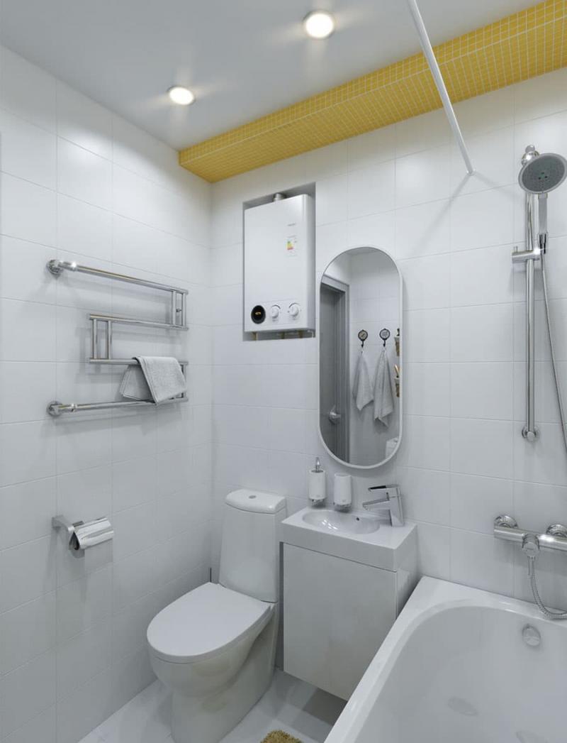 Маленькая ванная комната (интерьер) 2