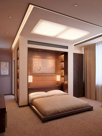 Потолок из гипсокатона для спальни 12-14 м 4