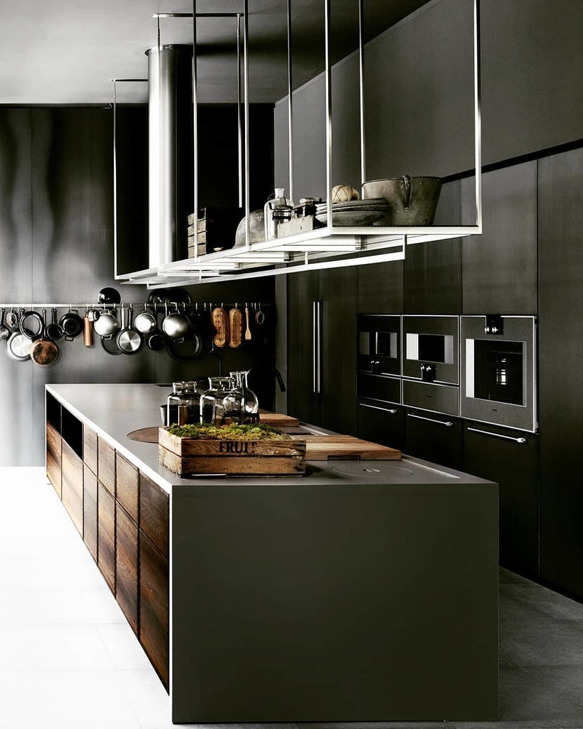 ​80 вдохновляющих фото серых кухонь в интерьере + советы по оформлению 