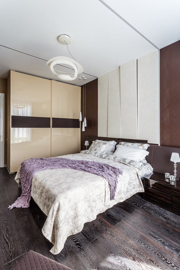Фото из портфолио Фото спальни реализованного проекта квартиры, расположенной в ЖК 