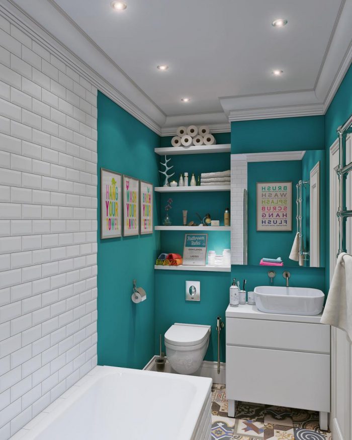 Дизайн очень маленькой ванной комнаты