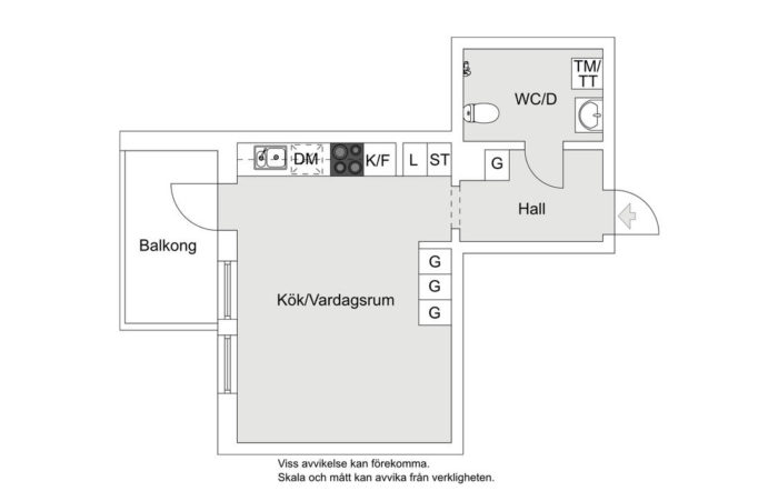 Шведская планировка квартиры студии