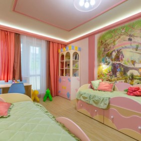 зонирование детской комнаты декор