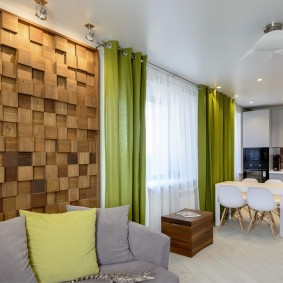 Деревянные панели в квартире эко-стиля