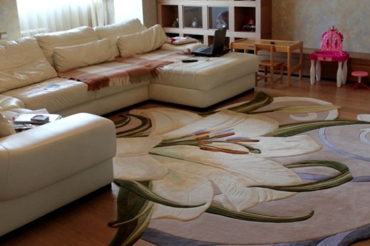 Варианты ковров на пол в современный зал