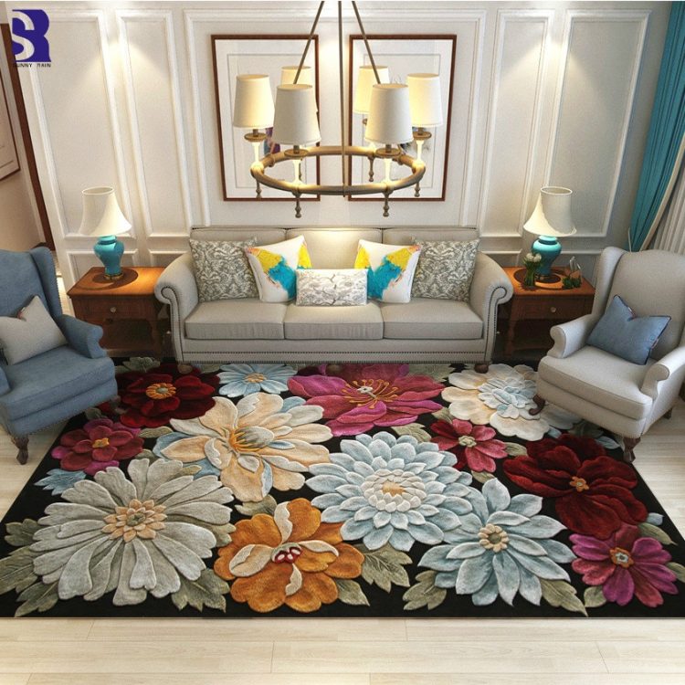 Варианты дизайнерских ковров для гостиной в разных стилях дизайна