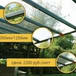 Стандартные размеры поликарбонатных листов для теплицы